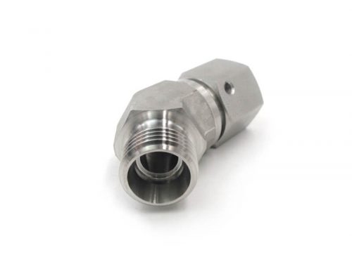 Stainless Steel Male DIN to Female DIN Swivel 45 Degree Elbow Tube Fittings